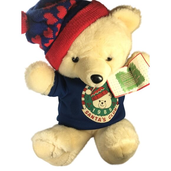 Dandee Christmas Santa Club Teddy Bear Stuffed Animal Plush Large 18.5” Vintage - Picture 6 of 11